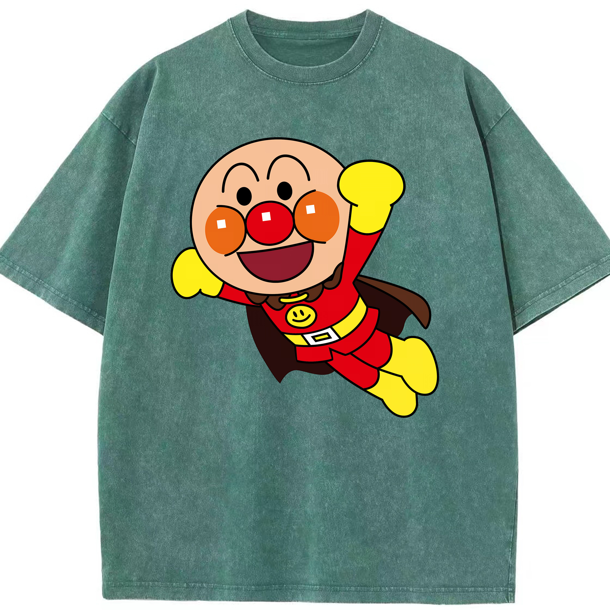 （画像用） アンパンマン Anpanman 綿100% ヴィンテージ風 半袖Tシャツ（フロントプリント）